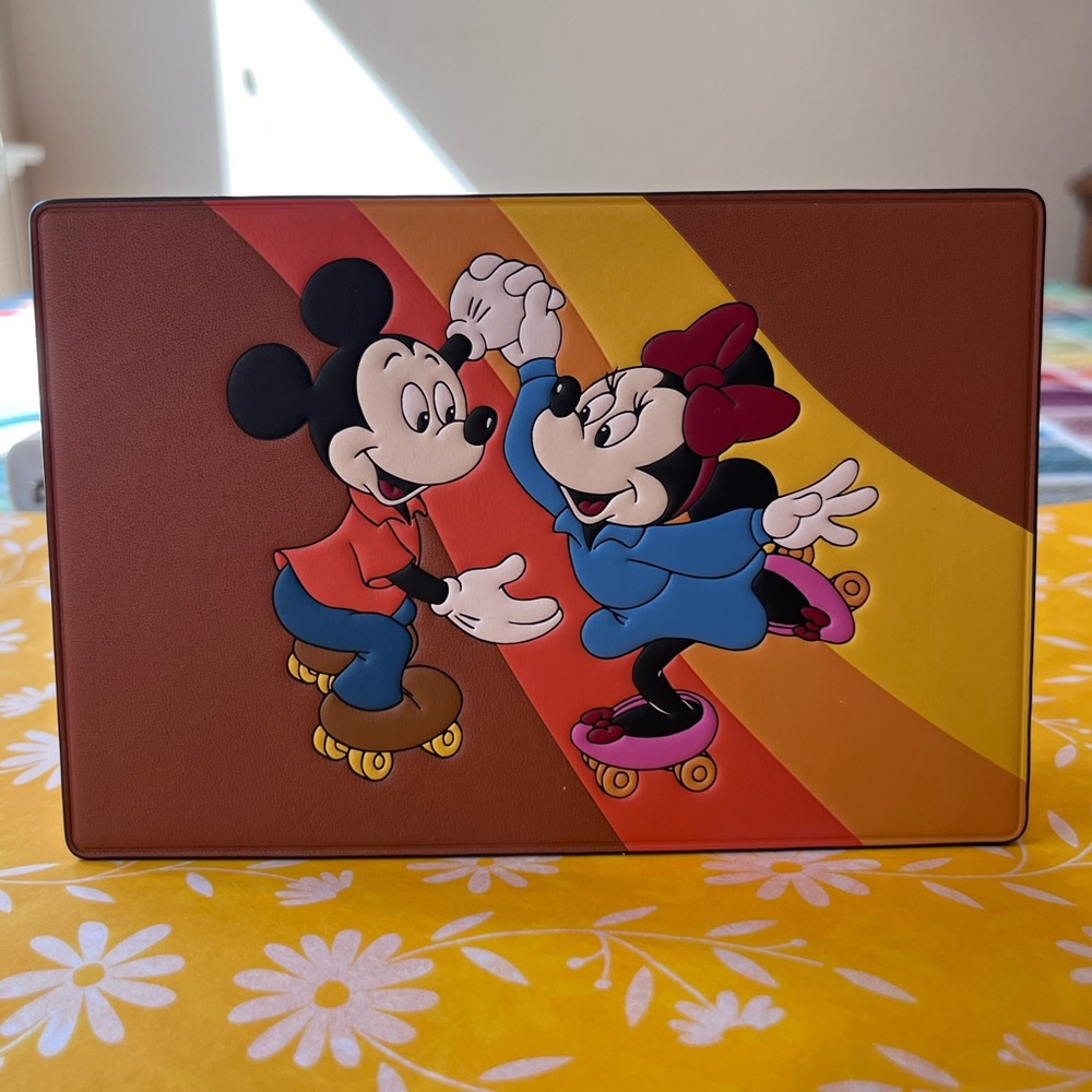 ❤️  DISNEY X COACH MICKEY AND MINNIE MOUSE LEATHER POSTCARD ❤️ NWT ❤️
